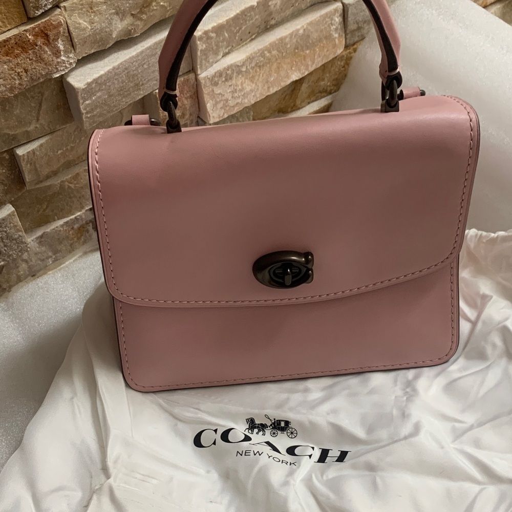 Coach Pink Leather Top-Handle Mini Satchel
